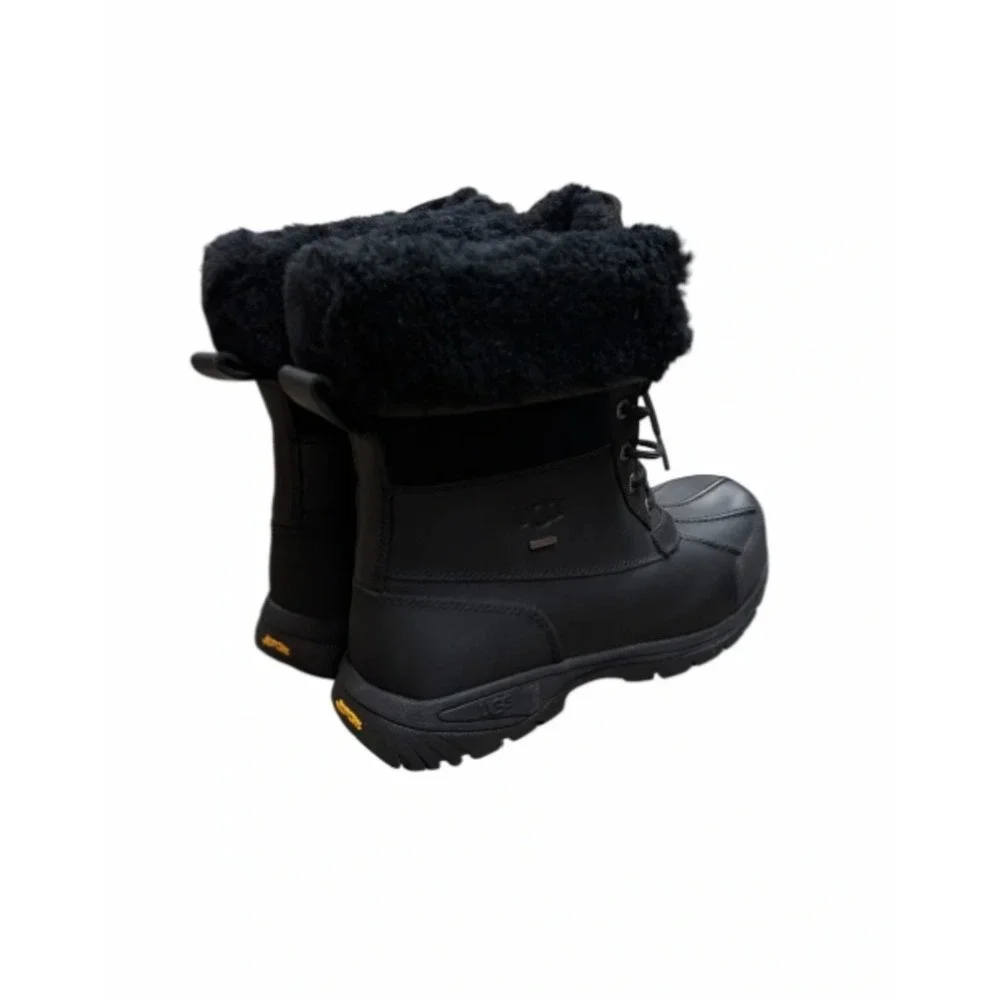 UGG Butte Mens Black Waterproof Leather Winter Snow Boots 5521 Size 11